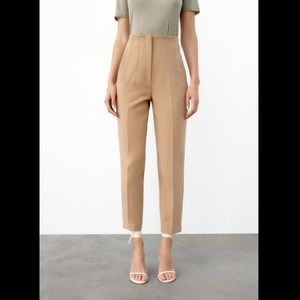 High waisted camel colored pants